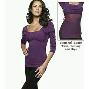 T.O.P. Slim WEAR Bust-Enhancing Size 2X Purple Bodycore Y2K New Old Stock Sealed